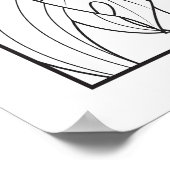 Individuelle Farbe für sich allein ein Mädchen mit Poster (Ecke)