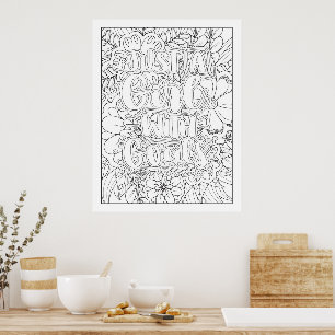 Individuelle Farbe für sich allein ein Mädchen mit Poster