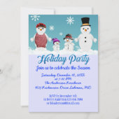 Individuelle Feier Feier Feier Schnee Familie Einladung (Vorderseite)