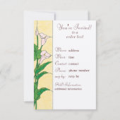 Individuelle Feminine Art-Déco-Einladung Einladung (Rückseite)