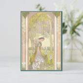 Individuelle Feminine Art-Déco-Einladung Einladung (Stehend Vorderseite)