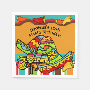 Individuelle Fiesta-Geburtstagspapiere Napkins Serviette