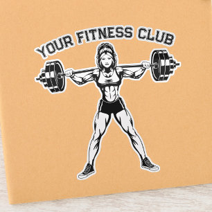 Individuelle Fitness Club Design mit weightlifter Aufkleber