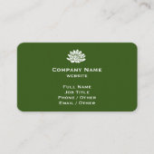 Individuelle Forest Green Business Card Visitenkarte (Vorderseite)