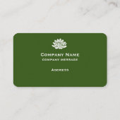 Individuelle Forest Green Business Card Visitenkarte (Rückseite)
