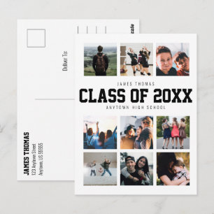 Individuelle Foto-Collage für die Ankündigung des  Postkarte