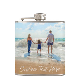 Individuelle Foto-Flasche als Geschenk mit Ihren F Flachmann