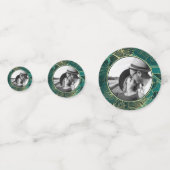 Individuelle Foto Golden Blätter Konfetti (Rückseiten)