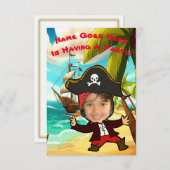 Individuelle Foto Pirate Party Einladung (Vorne/Hinten)