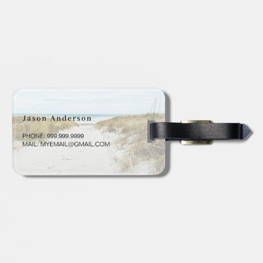 Individuelle Foto Reise Urlaub Gepäckanhänger (Rückseite horizontal)