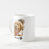 Individuelle Foto-Tasse mit Name und moderner Typo Kaffeetasse (Vorderseite Links)