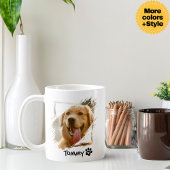 Individuelle Foto-Tasse mit Name und moderner Typo Kaffeetasse