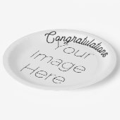 Individuelle Foto- und Textpapierplatte - Persönli Pappteller (Schrägansicht)