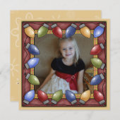 Individuelle Foto Weihnachtsbeleuchtung Weihnachts Feiertagskarte (Vorne/Hinten)