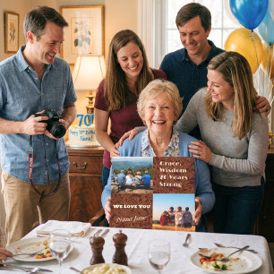 Individuelle Fotocollage-Geschenke für eine 70-jäh Leinwanddruck