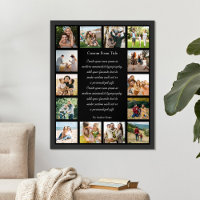 Individuelle Fotocollage mit 14 Fotos und Gedicht
