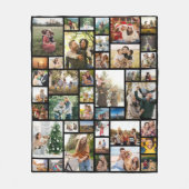 Individuelle Fotocollage mit 42 Fotos Fleecedecke (Vorderseite)