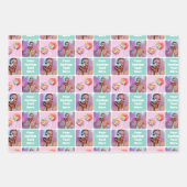 Individuelle Fotocollage Moderne Retro 3er Set Geschenkpapier Set (Vorderseite 2)