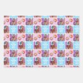 Individuelle Fotocollage Moderne Retro 3er Set Geschenkpapier Set (Vorderseite 3)