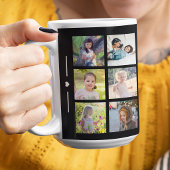 Individuelle Fotocollage-Monogramm personalisiert Kaffeetasse