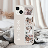 Individuelle Fotocollage Personalisiert Beige