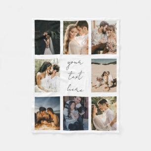Individuelle Fotocollage Personalisiertes Bild Fam Fleecedecke