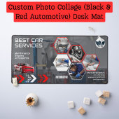 Individuelle FotoCollage (Schwarz & Rot Automotive Schreibtischunterlage