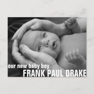 Individuelle Geburtsankündigung 2 Ankündigungspostkarte