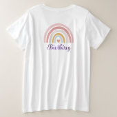 Individuelle Geburtstagsfrauen Große Größe T-Shirt (Design Rückseite)