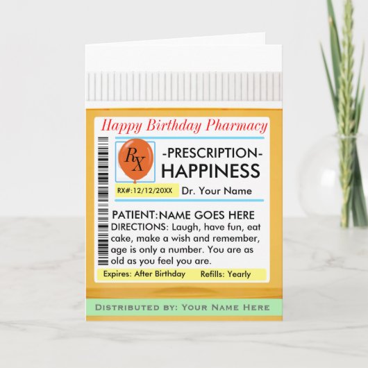 Individuelle Geburtstagskarte Karte (Vorderseite)