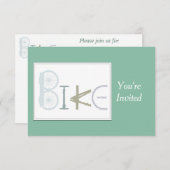 Individuelle Geburtstagsparty, Fahrrad, Fahrrad, F Einladung (Vorne/Hinten)