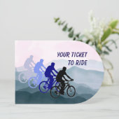 Individuelle Geburtstagsparty, Fahrrad, Fahrrad, F Einladung (Stehend Vorderseite)