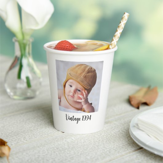 Individuelle Geburtstagsparty Foto Geschenke Party Pappbecher (In Situ)