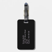 Individuelle Gepäckmarke - Floral Travel ID Gepäckanhänger (Rückseite vertikal)