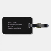 Individuelle Gepäckmarke - Floral Travel ID Gepäckanhänger (Rückseite horizontal)