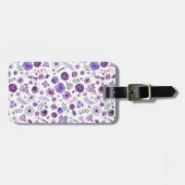 Individuelle Gepäckmarke - Floral Travel ID Gepäckanhänger (Vorderseite horizontal)