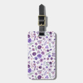 Individuelle Gepäckmarke - Floral Travel ID Gepäckanhänger (Vorderseite vertikal)