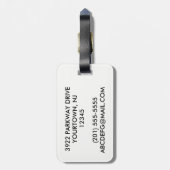 Individuelle Gepäckmarke - MR und MRS. Gepäckanhänger (Rückseite vertikal)