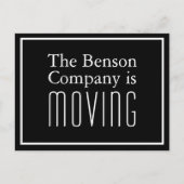 Individuelle geschäftliche Adressumwandlung Modern Ankündigungspostkarte (Vorderseite)