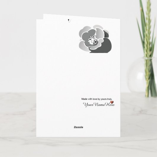 Individuelle Geschenkkarte für einen Septemberaben Karte (Rückseite)