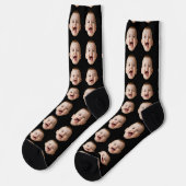Individuelle Gesichtsfoto-Socken Socken (Linkes Detail)