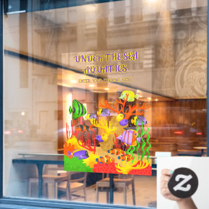 Individuelle Gestaltung des tropischen Fischaquari Fensteraufkleber