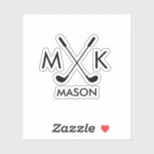 Individuelle Gestaltung Ihres eigenen Golfthemas M Aufkleber (Blatt)