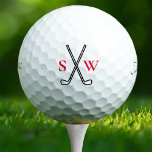 Individuelle Gestaltung Ihres eigenen Golfthemas M Golfball<br><div class="desc">Logostil-Golfschläger mit Ihren Monogramm-Initialen. Perfektes und einfaches Golfmotiv für Ihre eigenen personalisierten Golfbälle. Gut als Geschenk für diejenigen,  die Liebe zu spielen.</div>