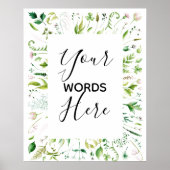 individuelle Gestaltung Ihres eigenen Hochzeitszei Poster (Vorne)