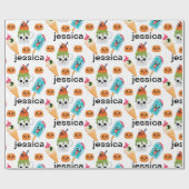 Individuelle Gestaltung von Funny Ice Cream & Pump Geschenkpapier (Flach)