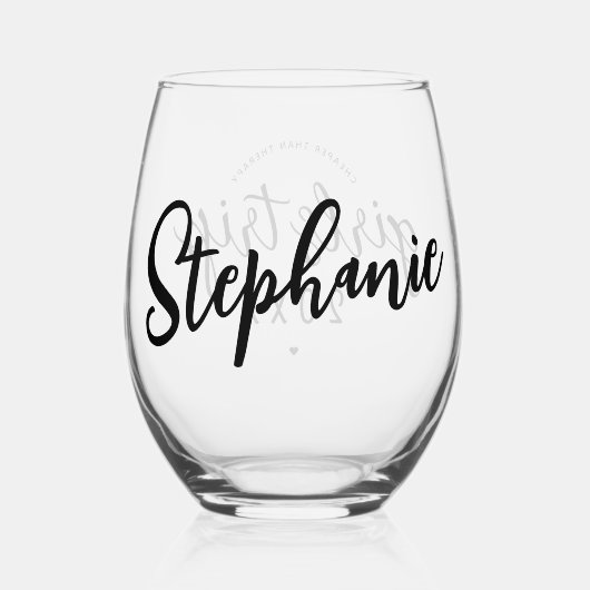 Individuelle Girls Reise billiger als Therapieferi Weinglas Ohne Stiel (Rückseite)