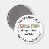 Individuelle Girls Reise billiger als Therapiemädc Magnet (Vorderseite/Rückseite)
