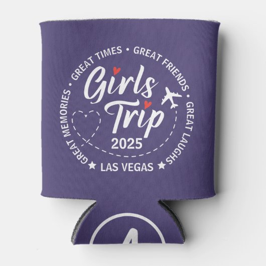 Individuelle Girls Trip Group Matching Vacation Dosenkühler (Vorderseite)