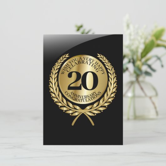 Individuelle Glückwunschkarte zum Jahrestag (Stehend Vorderseite)